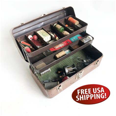 union metal tackle box|Union Steel Chest Tackle Box for sale .